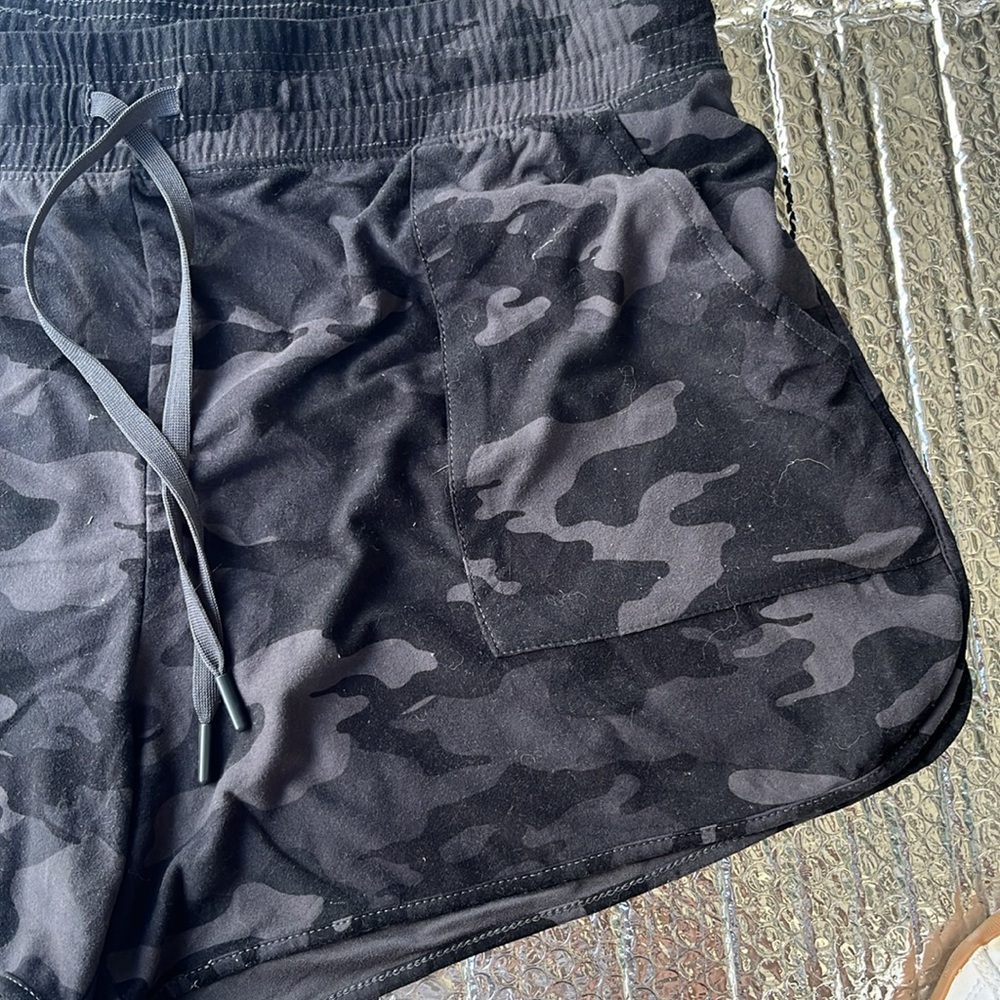 Black Camo Women's Shorts - Picture 2 of 5